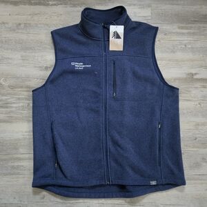 L.L. Bean Men's Navy Slighty Fitted Sweater Fleece Vest Xl